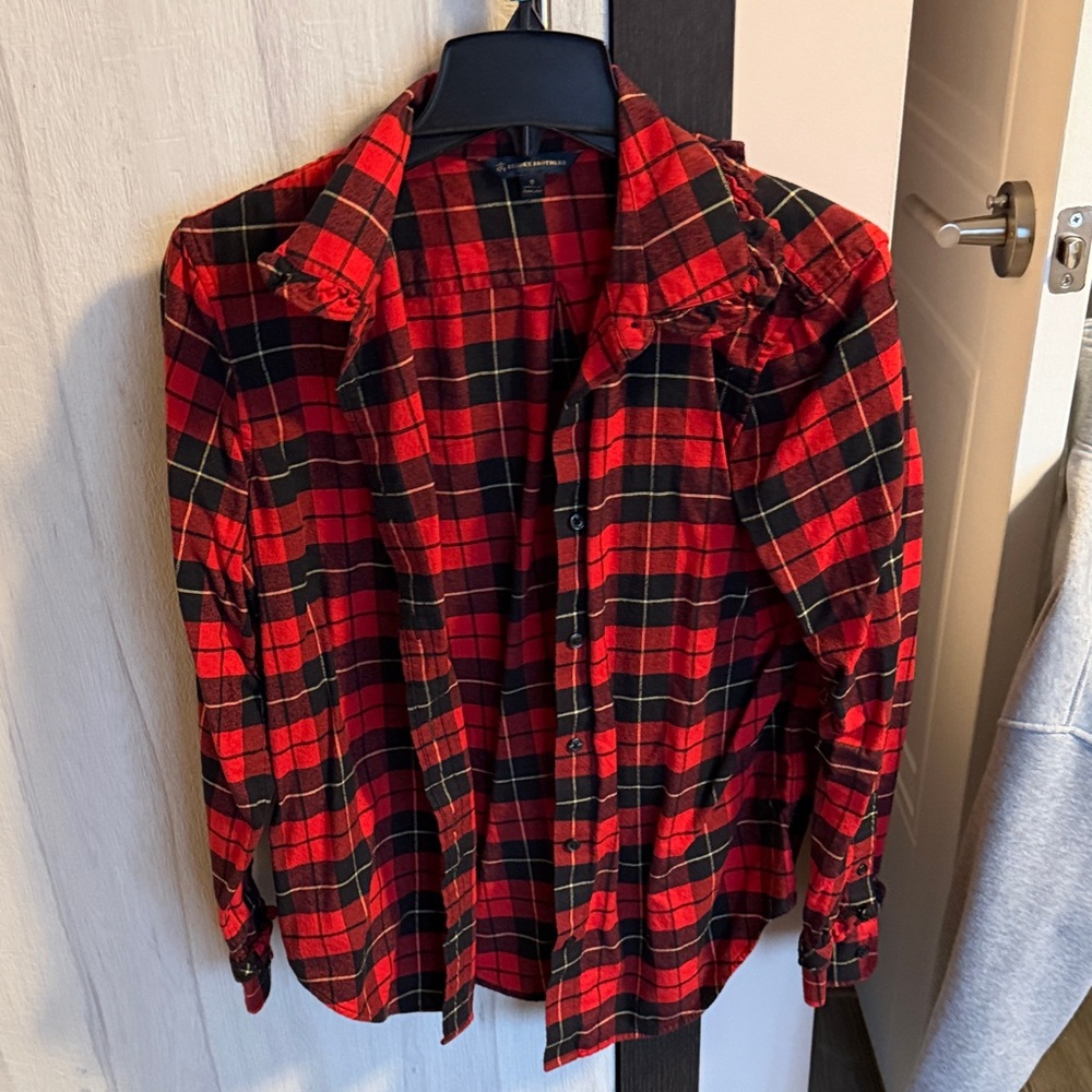 Brooks Brothers Red and Black Plaid Shirt